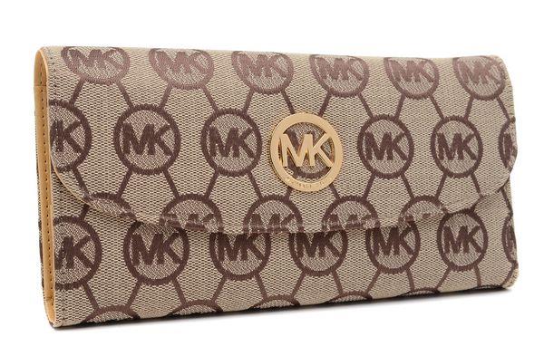 michael kors jet set monogram cavans lommebok beige Bestille På Nettet snr5b